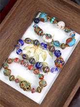 Load image into Gallery viewer, Original design retro Nepal ancient method Tibetan beads transfer beads glass bracelet