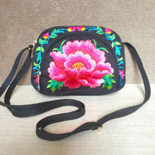 Load image into Gallery viewer, New Ethnic Style Embroidery Bag Women&#39;s Embroidery Crossbody Three-layer Zipper Shoulder Bag