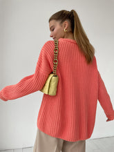 Load image into Gallery viewer, Women&#39;s sweater loose candy color round neck sweater