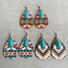 Load image into Gallery viewer, Women&#39;s Earrings Turquoise Pendant Retro Ethnic Fashion Earrings Bohemia style earrings