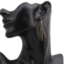 Load image into Gallery viewer, Halloween Theme Drop Earrings Tassel Skull Palm Earrings Women Earrings Jewelry Accessories for Halloween Masquerade