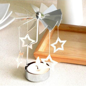 Rotate romantic candle holder Xmas  Spinning your Christmas party