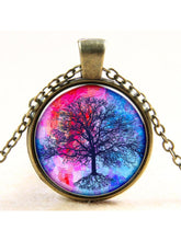 Load image into Gallery viewer, Color Life Tree Time Gemstone Pendant Necklace