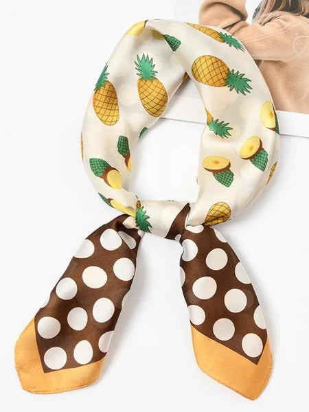 Chic Pineapple Pattern Small Square Scarf