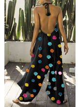 Load image into Gallery viewer, Tie Collar Polka Dot Jumpsuits