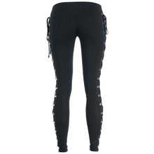 Load image into Gallery viewer, Fall Casual Gothic Office Lady Punk Style Women Plain Thin Straight Black Leggings