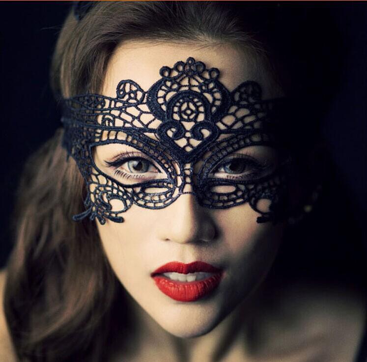Halloween Sexy Black Cutout Lace Masquerade Party Mask