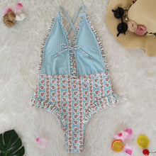 Load image into Gallery viewer, Beach Sweet Print Floral Ins Style One Piece Swimsuit