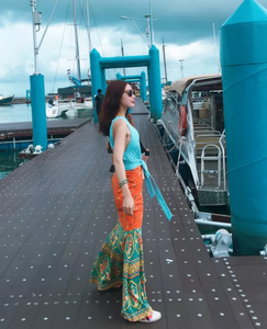 Bohemian Ethnic Wind Beach Vacation Slim Personality Fishtail Dress