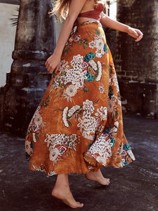 Bohemian Printed Casual Swing Skirt