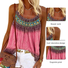 Load image into Gallery viewer, Summer Womens Tank Casual Boho Print Tops