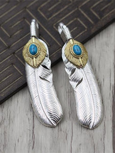 Indian Feather Sun Pendants Sterling Sliver Necklaces Accessories