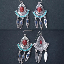 Load image into Gallery viewer, Retro Ethnic Tassel Earrings Female Pure Silver Needle Earrings