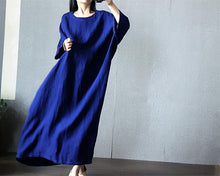 Load image into Gallery viewer, Solid Color Loose Casual Maxi Dress