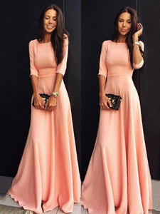 Pretty Pink Three Quarter Sleeve Maxi Dress