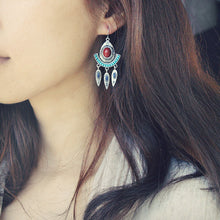 Load image into Gallery viewer, Retro Ethnic Tassel Earrings Female Pure Silver Needle Earrings