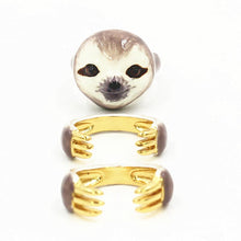 Load image into Gallery viewer, Colorful Sloth Design 3 Pieces Enamel Rings Sets