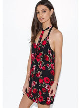 Load image into Gallery viewer, Sexy Floral Spaghetti Straps Halter Bohemia Beach Mini Dress