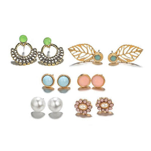 Girls Stud 6 Pairs Lot Cute Thai Style Earrings Jewelry Accessories