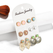 Load image into Gallery viewer, Girls Stud 6 Pairs Lot Cute Thai Style Earrings Jewelry Accessories