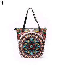 Load image into Gallery viewer, Vintage Women Mandala Flower Shopping Bag Large Capacity Pouch Tote with Handle