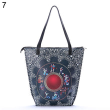 Load image into Gallery viewer, Vintage Women Mandala Flower Shopping Bag Large Capacity Pouch Tote with Handle