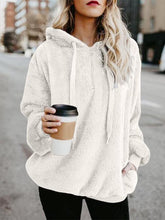 Load image into Gallery viewer, Winter Fleece Long-sleeved Solid Color Hoodie Tops