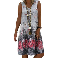 Load image into Gallery viewer, Women Summer Casual Printed Sleeveless Floarl Dress