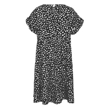 Load image into Gallery viewer, Women Loose O-neck Short Sleeve Dots Print Mini Dresses