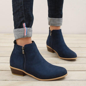 Women Sexy Low Heels Ankle Boots