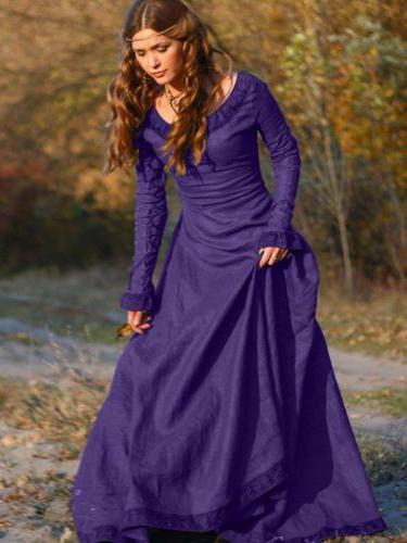 Autumn Vintage Women Medieval Renaissance Victorian Dress Cosplay Costume Princess Long Maxi Robe Femme Christmas Ball Gowns