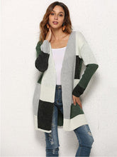 Load image into Gallery viewer, Color Matching Knitting Long Sleeves Cardigans Tops