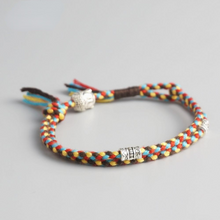 Load image into Gallery viewer, Tibetan Buddhist Lucky Woven Amulet Tibet Cord Bracelets &amp; Bangles For Women Men Handmade Rope Buddha Anklet Bracelet