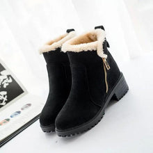 Load image into Gallery viewer, Warm Scrub Short Boots Side Zipper Mid Heel Ankle Shoes