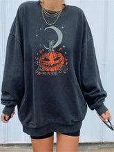 Load image into Gallery viewer, Loose Casual Printed Pumpkin Halloween Printed Long-sleeved Sweatshirt