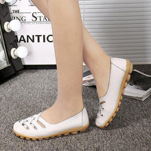 Load image into Gallery viewer, Hollow Out Leather Breathable Casual Slip On Moccasin For Women