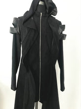 Load image into Gallery viewer, Long sleeve zipper large women&#39;s irregular wind coat Hoodie