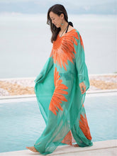 Load image into Gallery viewer, Sunflower Pattern Loose Plus Size Beach Cover-ups