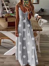 Load image into Gallery viewer, Bohemian Dot Printed Dress Suspender Dress