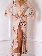 Load image into Gallery viewer, Floral-Print Long Sleeves Bohemia Maxi Dress