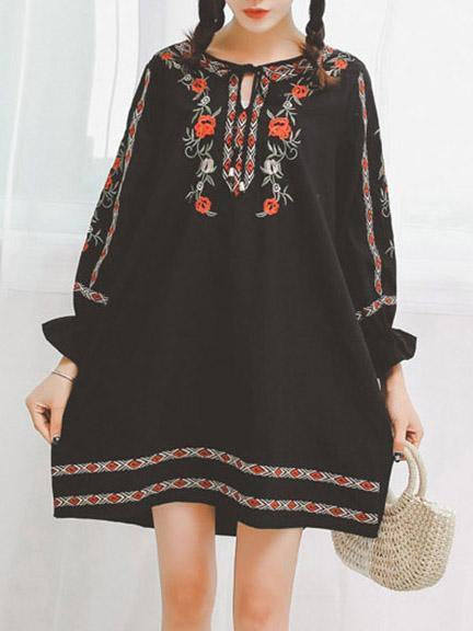 Floral Loose Bohemia Mini Dress