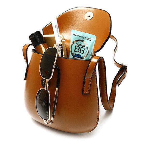 Women PU Leather Mini Crossbody bag Bucket Bag Phone Bag