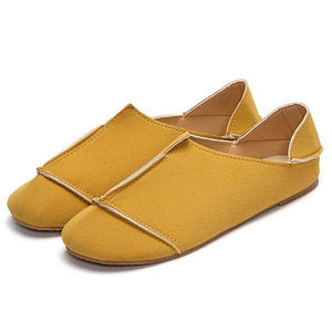 Stitching Candy Color Slip On Casual Lazy Shoes