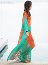Load image into Gallery viewer, Sunflower Pattern Loose Plus Size Beach Cover-ups