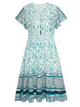 Load image into Gallery viewer, Spring and Summer Women&#39;s Holiday Printed Skirt Bohemian Dress