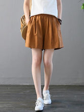 Load image into Gallery viewer, Straight Tube Casual Pants Literary Loose Cotton Hemp Wide Leg Shorts Hot Pants