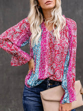 Load image into Gallery viewer, Summer Casual Loose Printing Long-sleeved V-neck Shirt