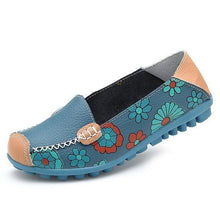Load image into Gallery viewer, Floral Print Color Matching Soft Comfortable Slip On Flat Shoes