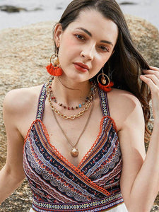 Boho Shell Tassel Earring And Necklace Accessories