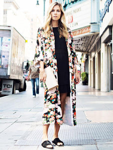 Bohemian Floral Printed Cover-up Outwear